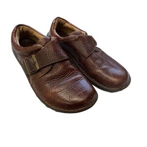 Browns Landing Women's Leather Loafers Buckle Accent Comfort Shoes Brown Size 9